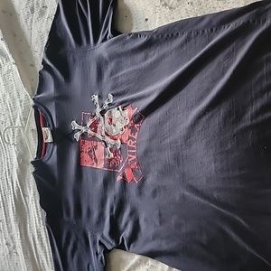 Vintage avirex brand t-shirt, dark blue color, size medium